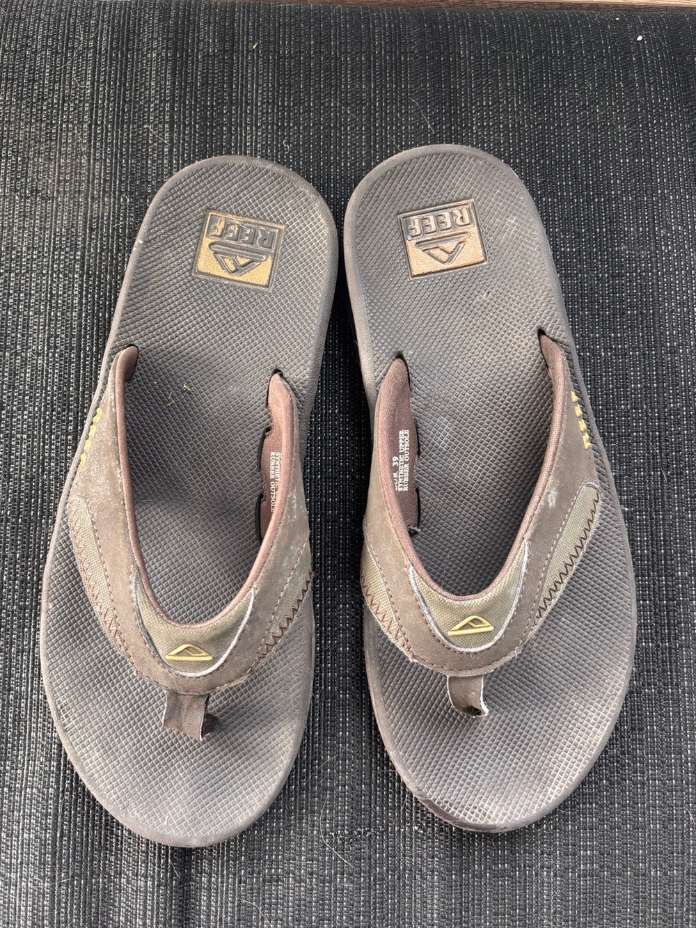 Reef Brown and Tan Men’s Flip Flops - Cushioned Thong Sandals